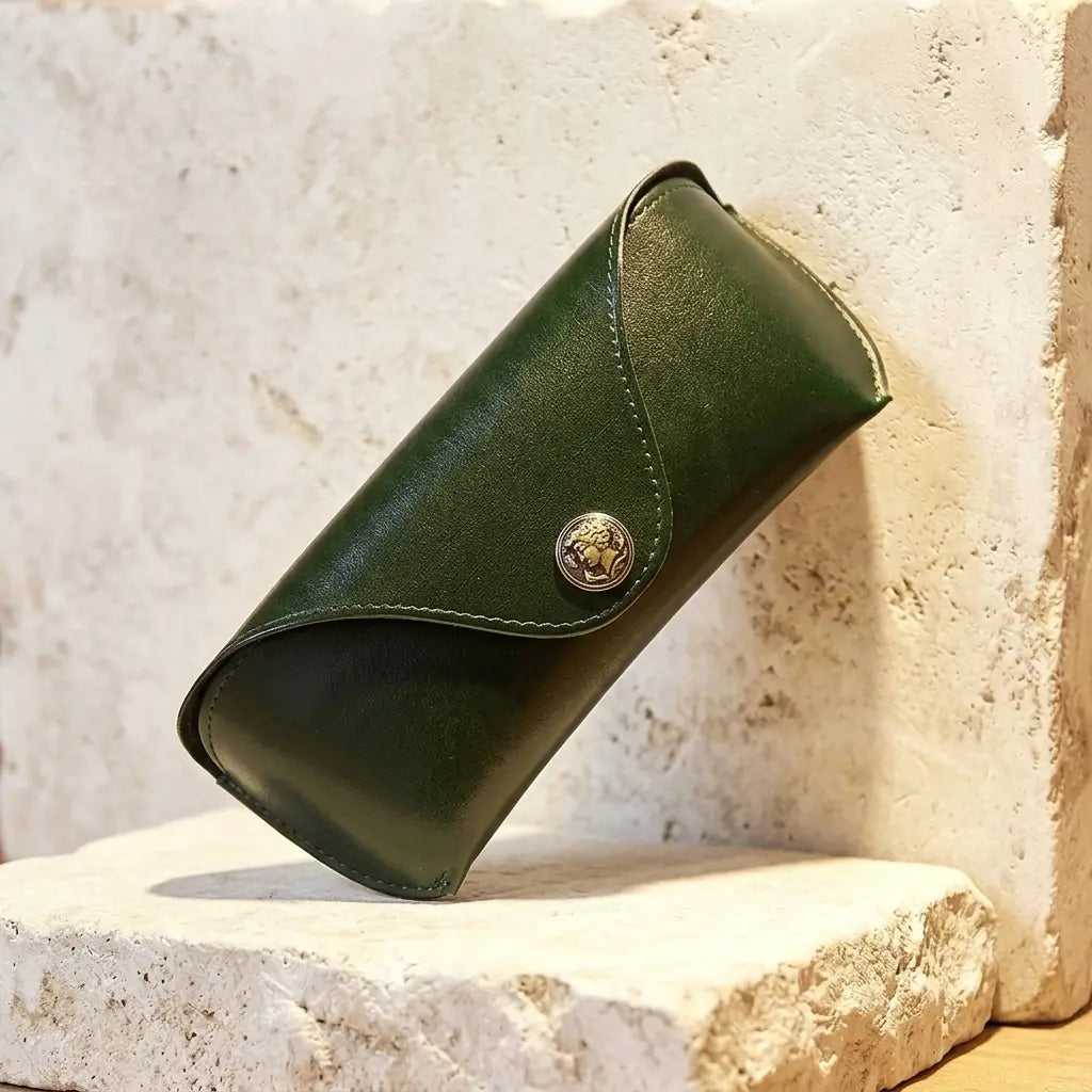 Aurore Retro Leather Sunglasses Case