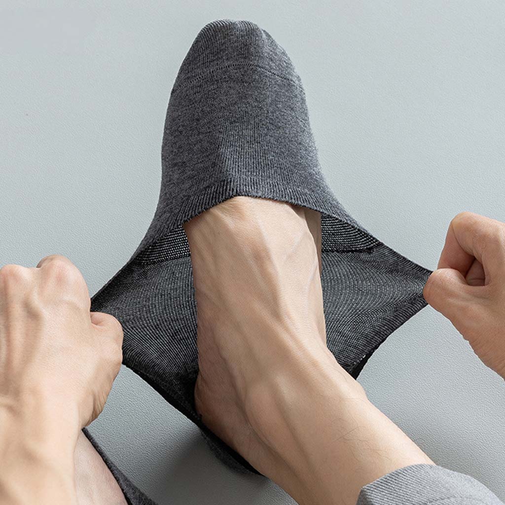 Mens Invisible Cotton Anti-Slip Socks