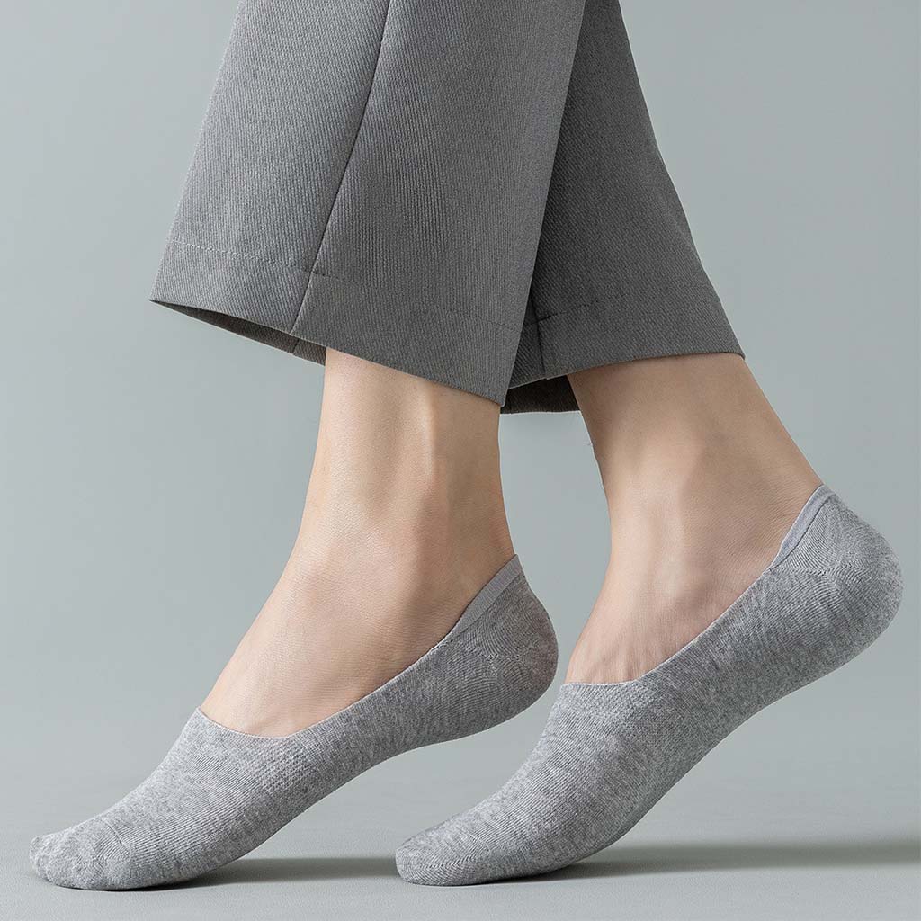 Mens Invisible Cotton Anti-Slip Socks