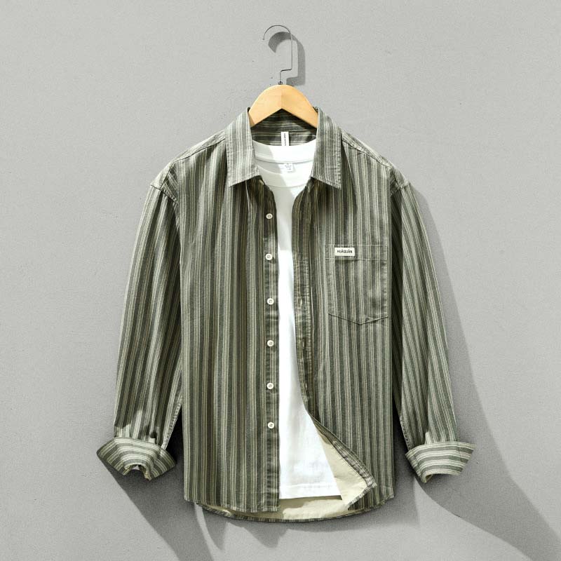 Aldren Striped Organic Cotton Shirt