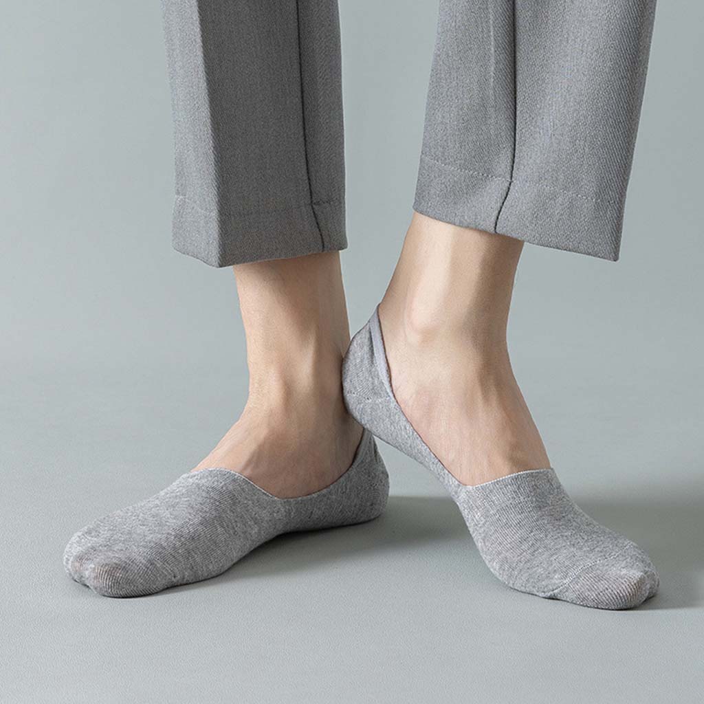 Mens Invisible Cotton Anti-Slip Socks