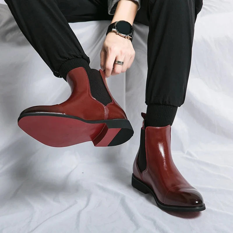 Belucio Leather Chelsea Boots
