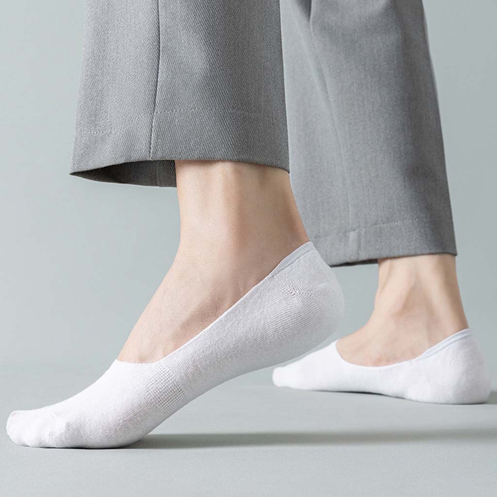 Mens Invisible Cotton Anti-Slip Socks