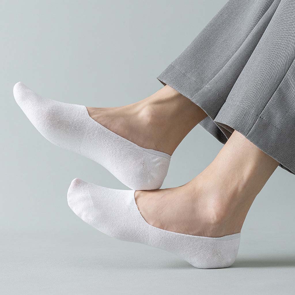 Mens Invisible Cotton Anti-Slip Socks