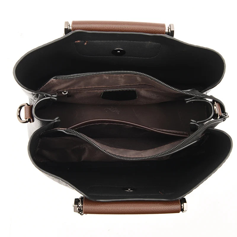 L'Éloriée Embossed Vintage Leather Bag