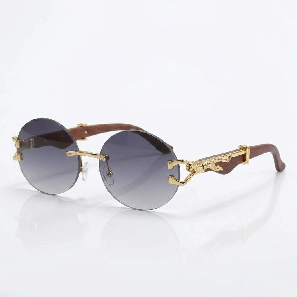 Calista Rimless Round Sunglasses