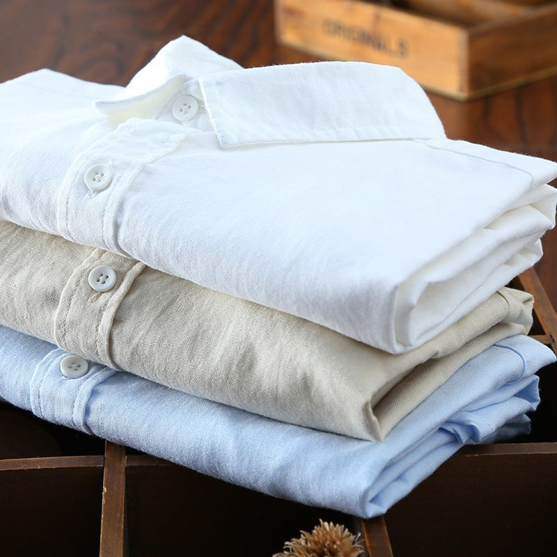 Hensu Button-Up Linen Shirt