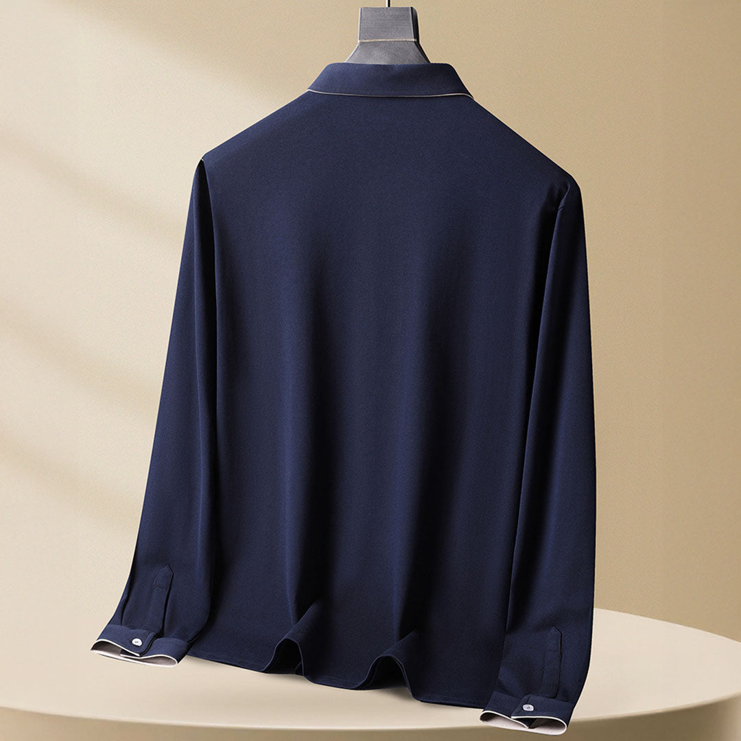 Hensu Cotton Long Sleeve Polo
