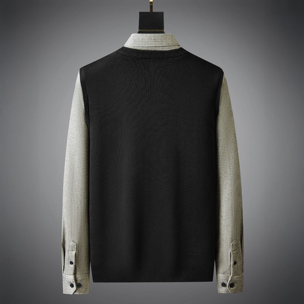 Edgar Wool Two-Tone Shirt