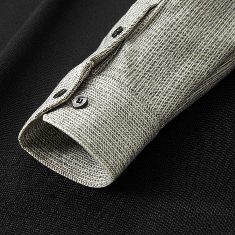 Edgar Wool Two-Tone Shirt