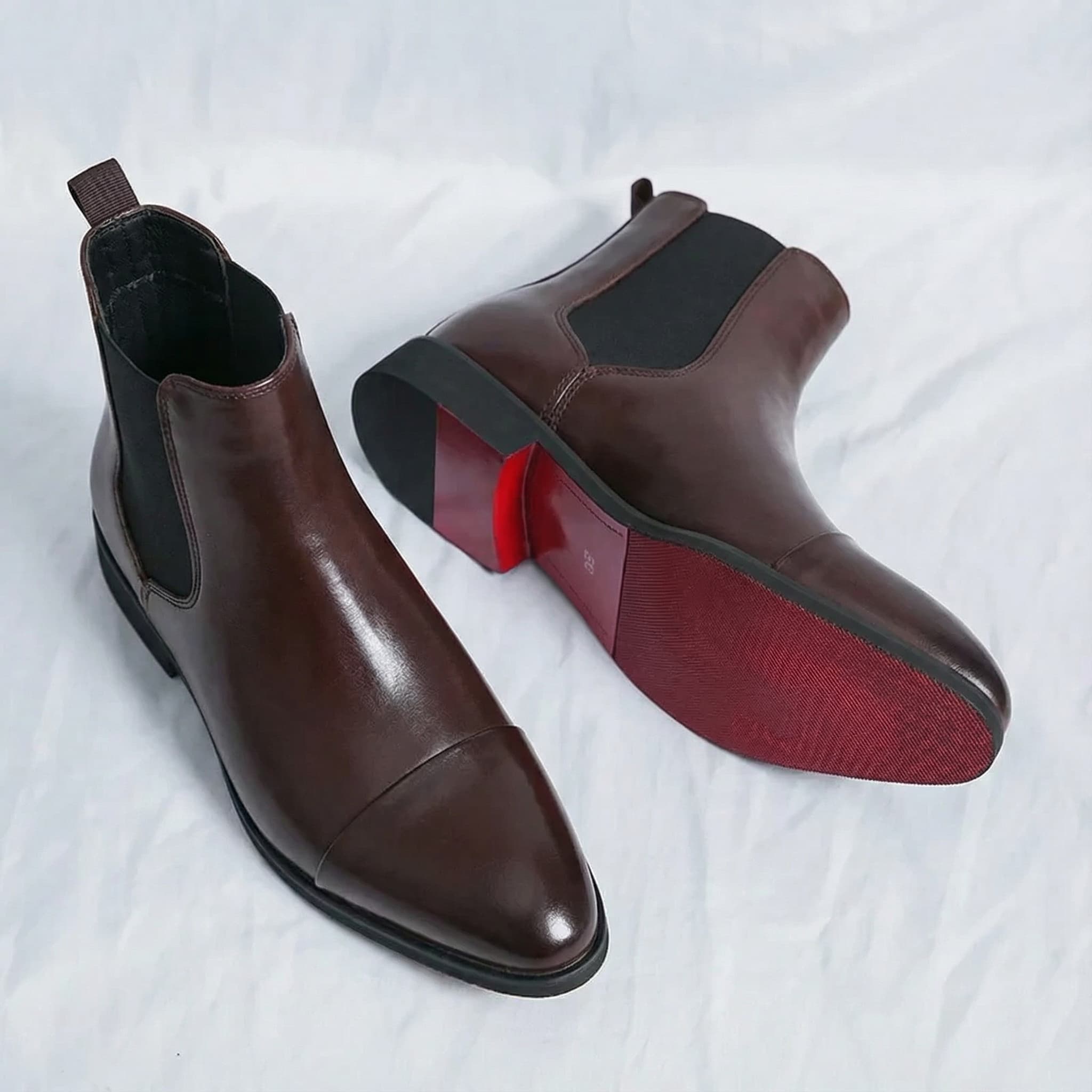 Belucio Leather Chelsea Boots