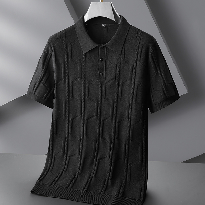 Hensu Jacquard Short Sleeve Polo