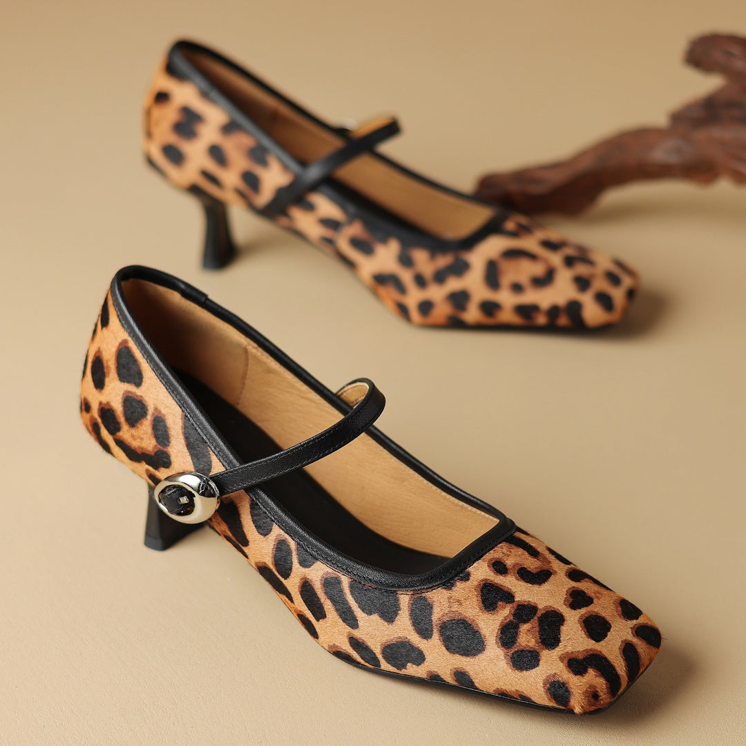 Leopard Stroll Mid-Heels
