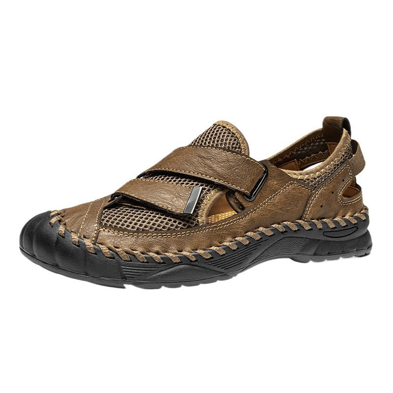 Luca Velcro Leather Sandals