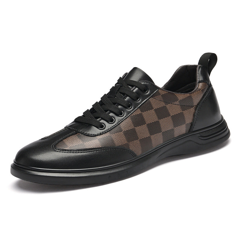 Gianni Checkered Leather Sneakers