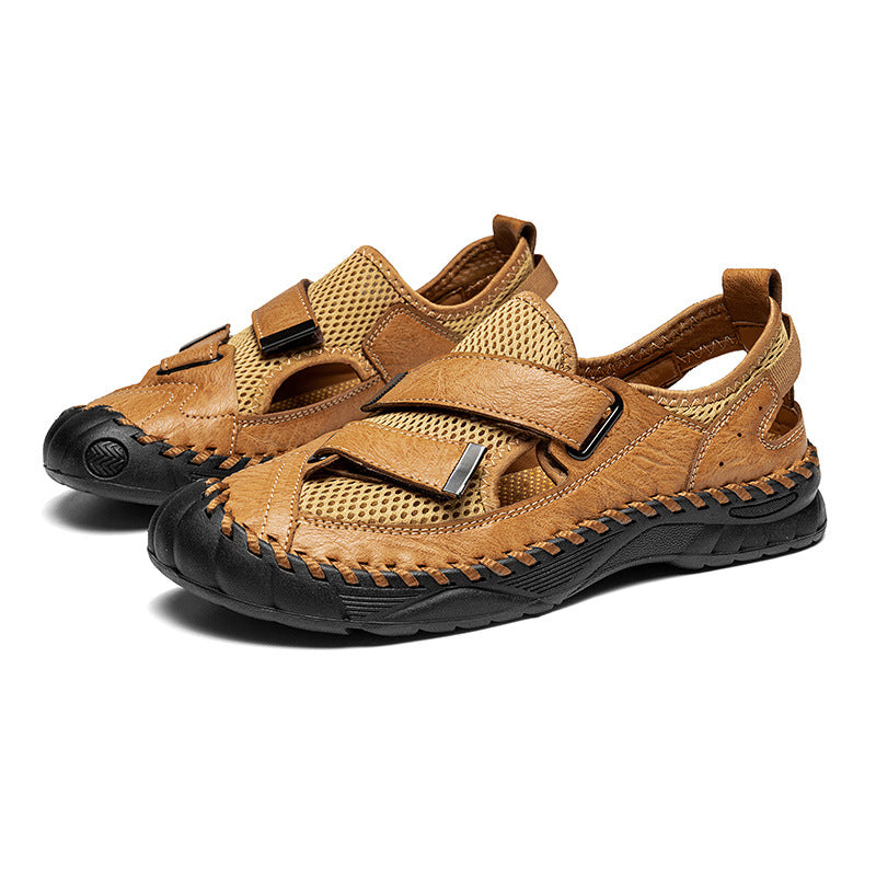 Luca Velcro Leather Sandals