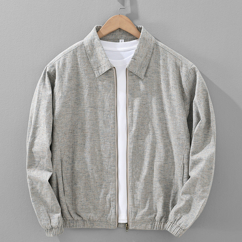 Taro Cotton Linen Zip Jacket
