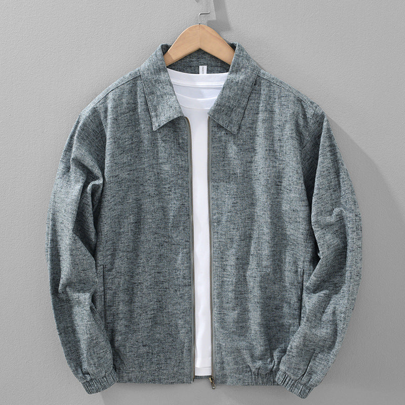 Taro Cotton Linen Zip Jacket