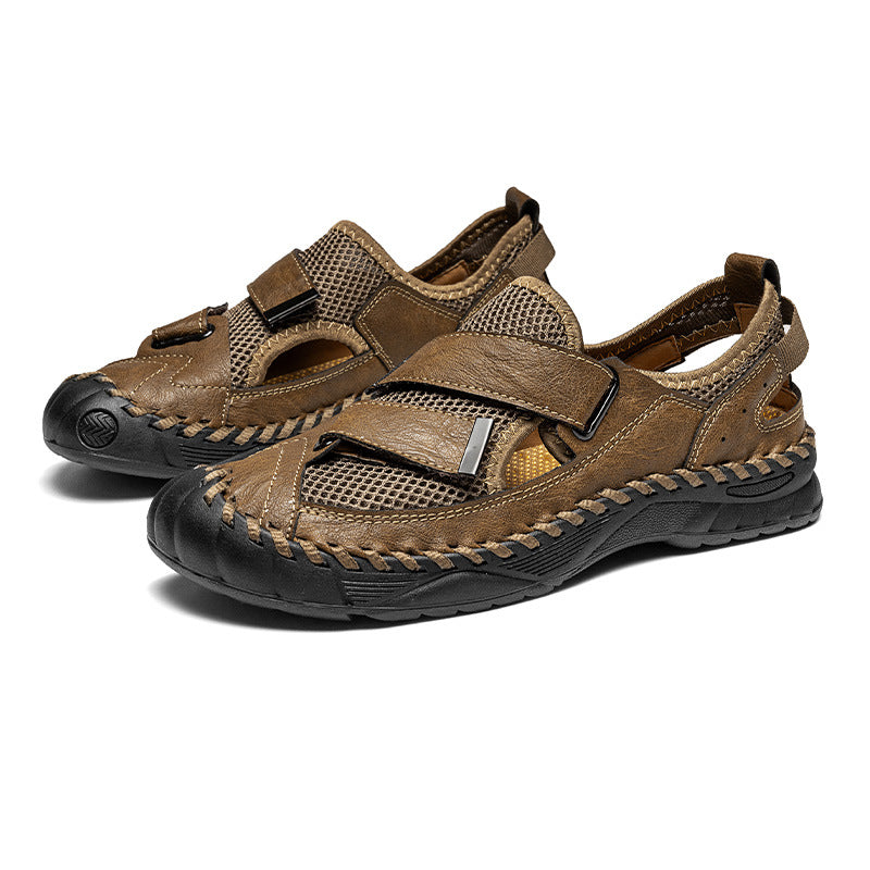 Luca Velcro Leather Sandals