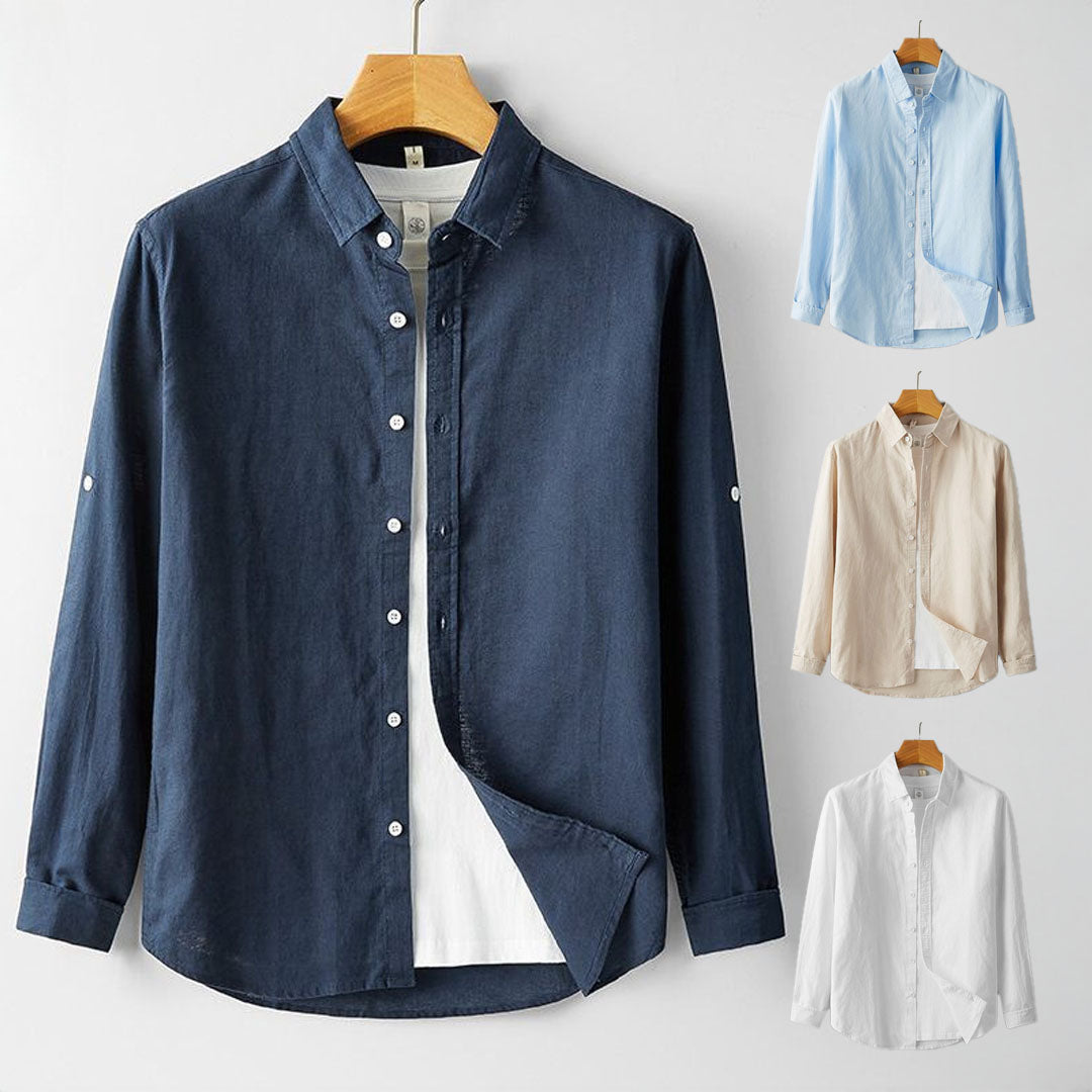 Hensu Button-Up Linen Shirt