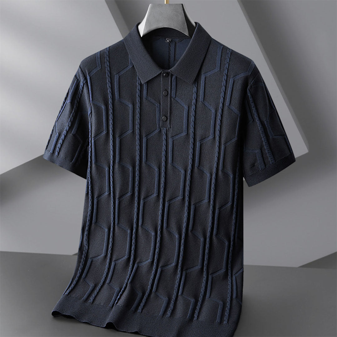Hensu Jacquard Short Sleeve Polo