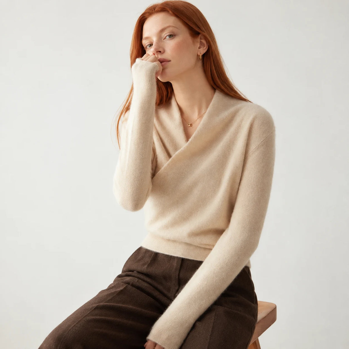 Lori Cashmere Wrap Sweater