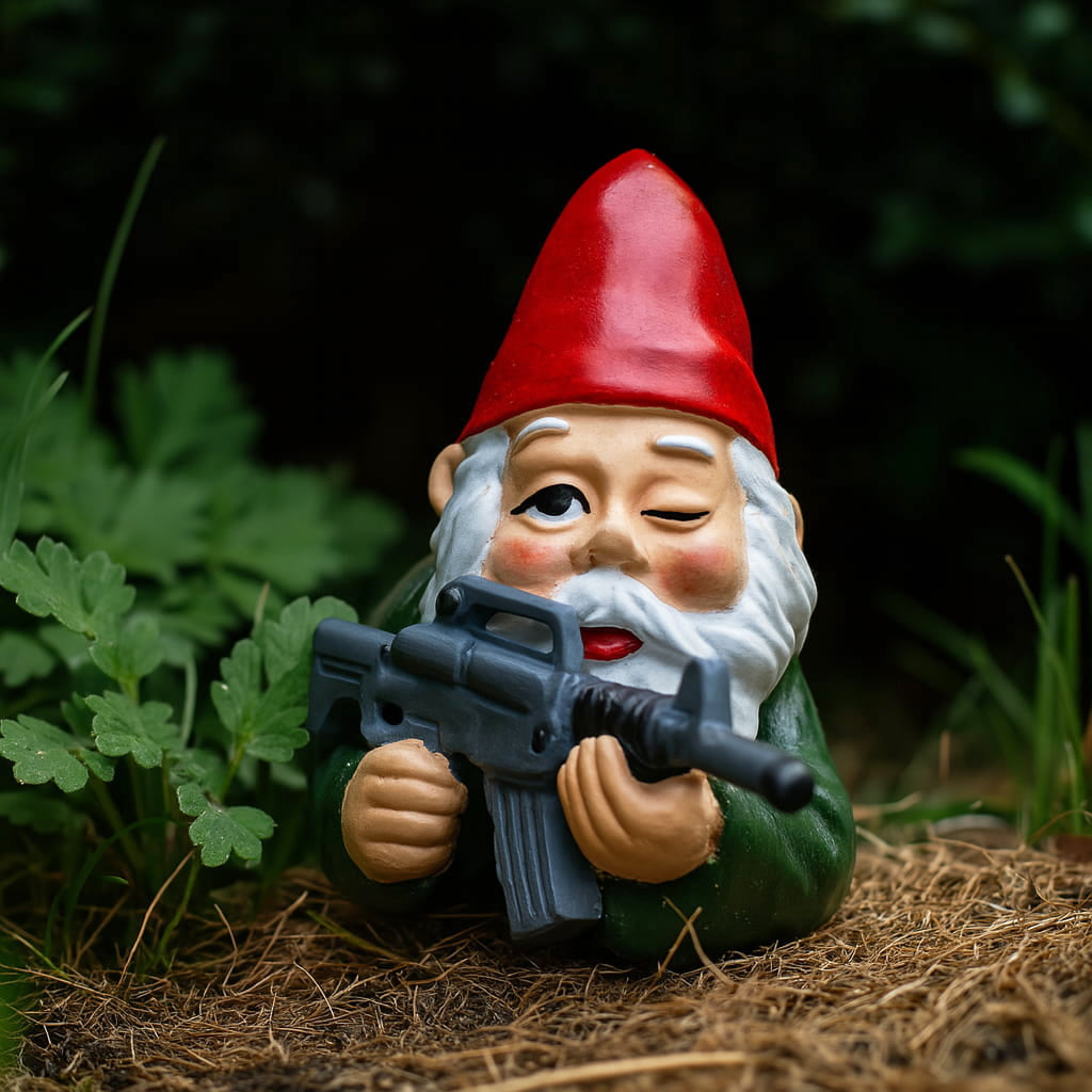 Garden Gnome Soldiers M4 Edition