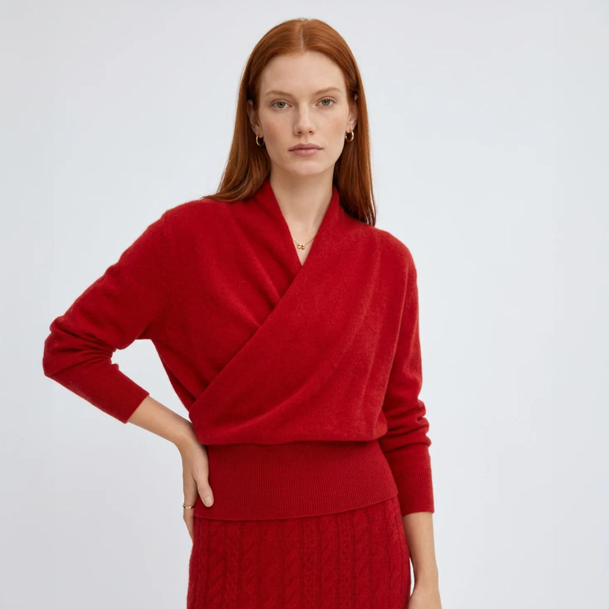 Lori Cashmere Wrap Sweater