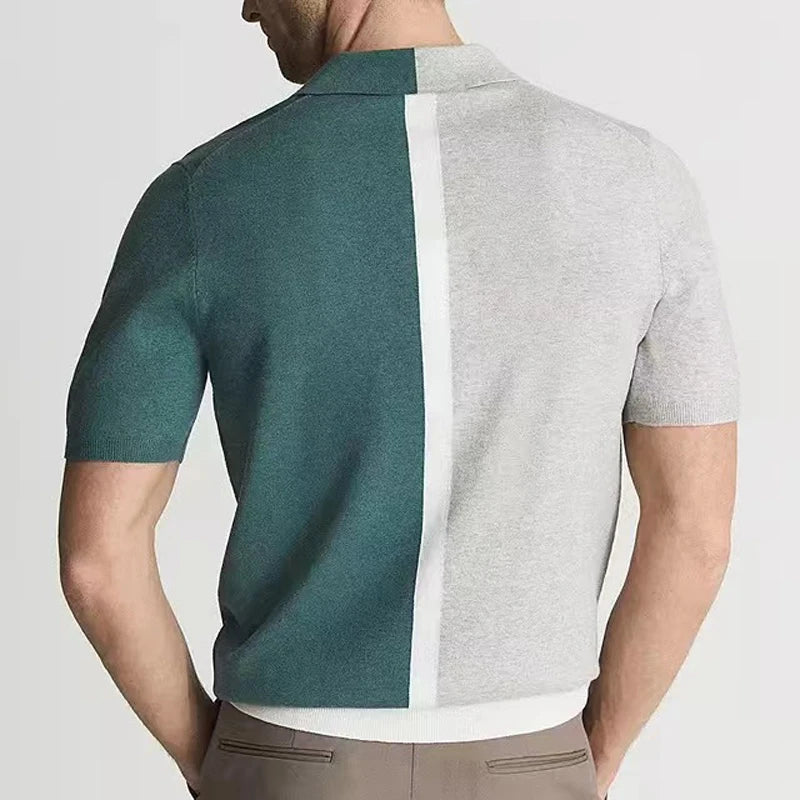 Leclerc Dual-Tone Knit Polo