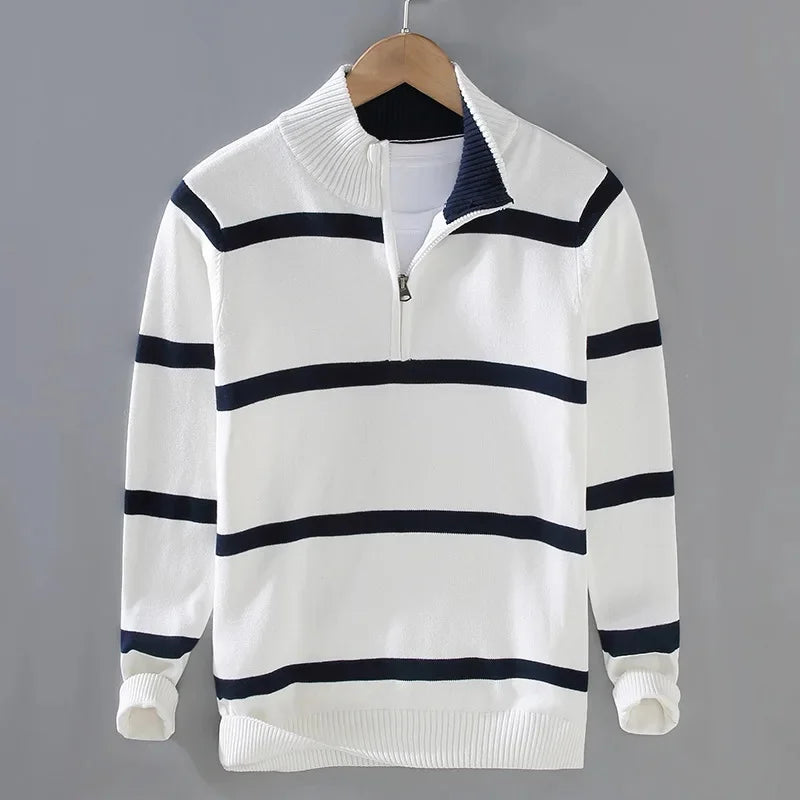 Hiro Cotton Quarter-Zip Sweater