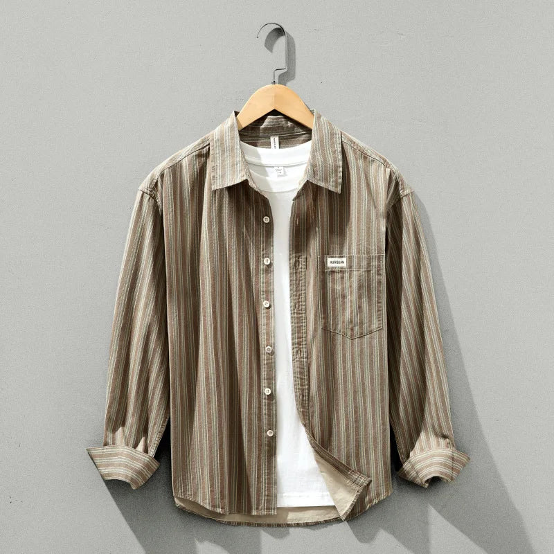 Aldren Striped Organic Cotton Shirt