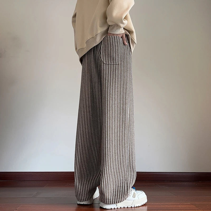 Sutton Herringbone Wide-Leg Pants