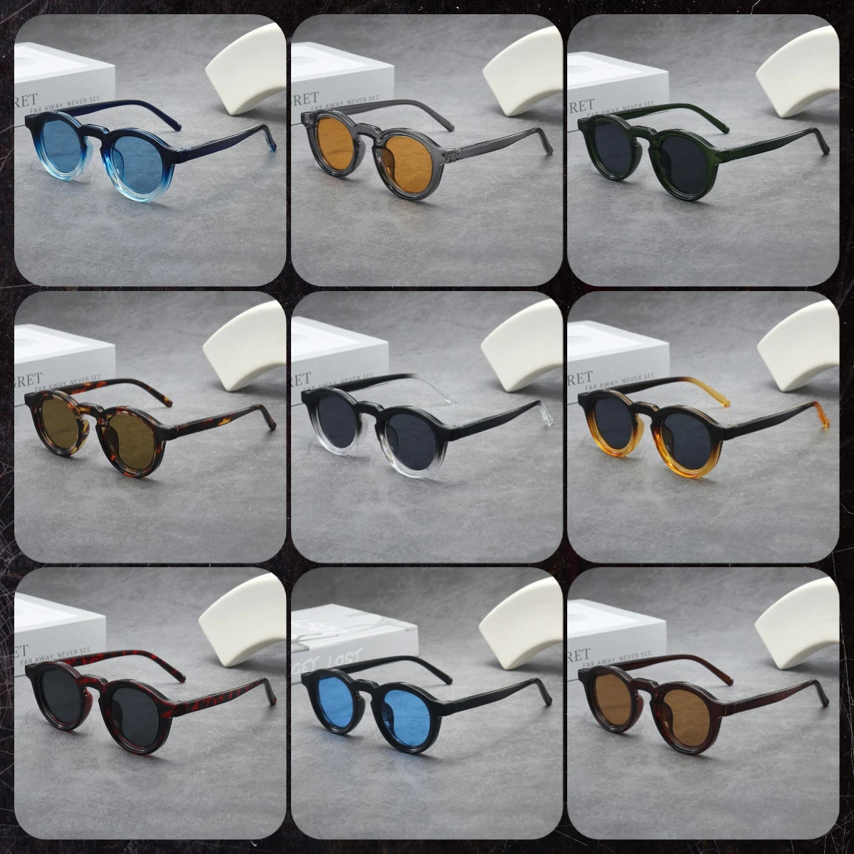 Halo Gradient Round Sunglasses
