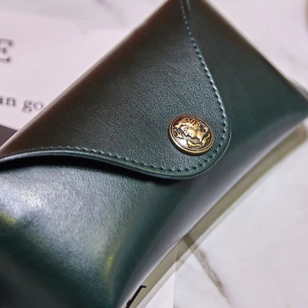 Aurore Retro Leather Sunglasses Case