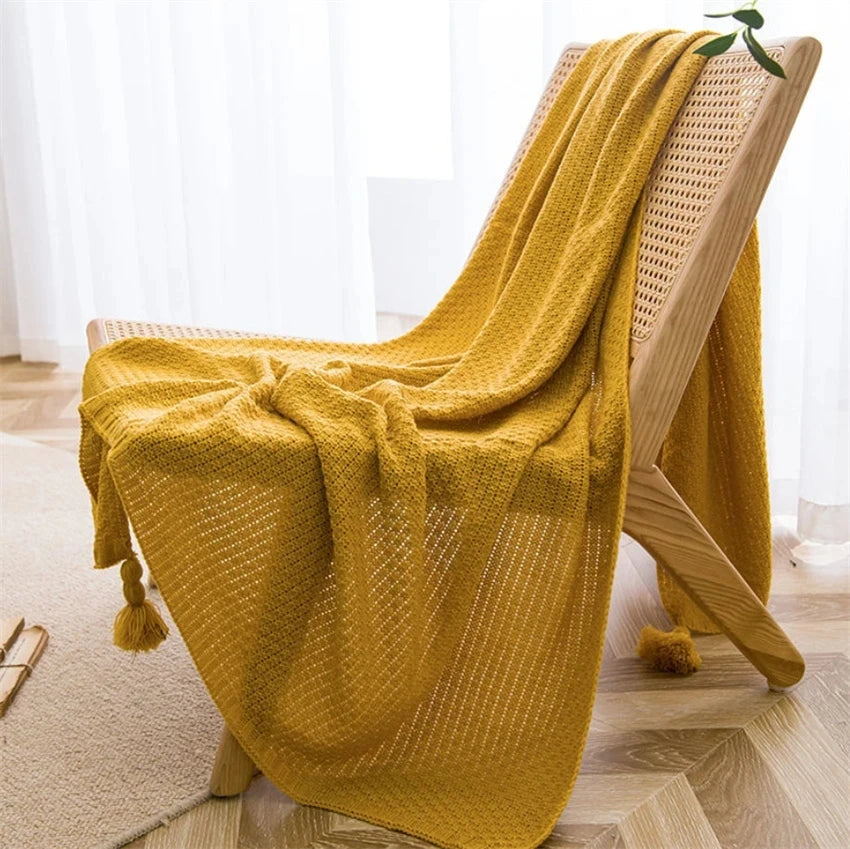 Scandinavian Bamboo Throw Blanket