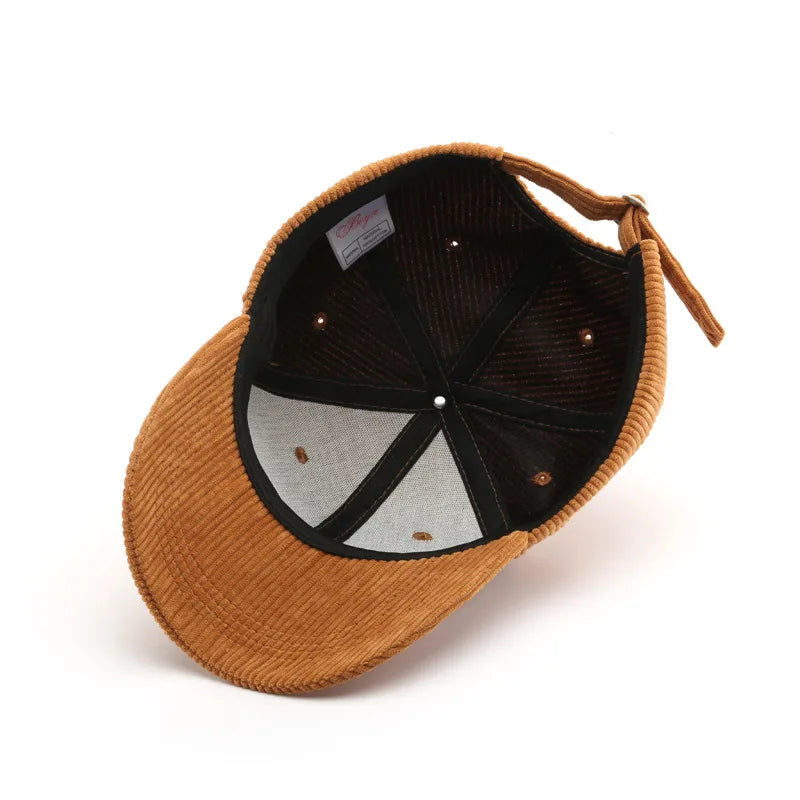Adjustable Unisex Cotton Corduroy Hat