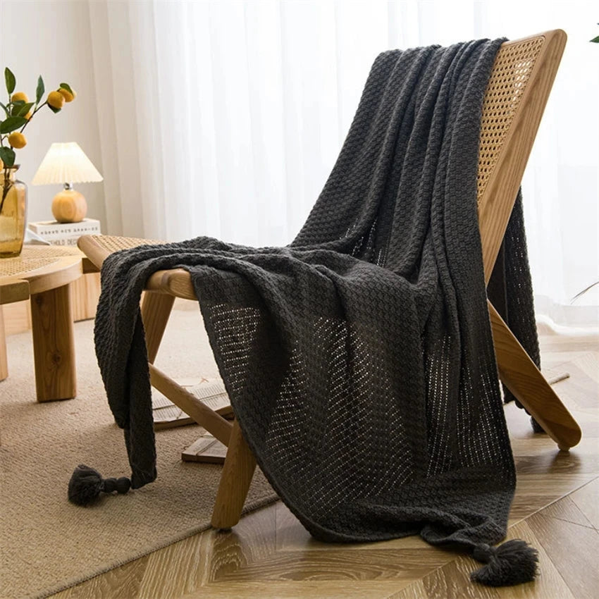 Scandinavian Bamboo Throw Blanket