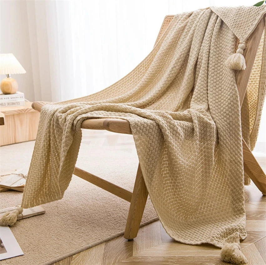 Scandinavian Bamboo Throw Blanket