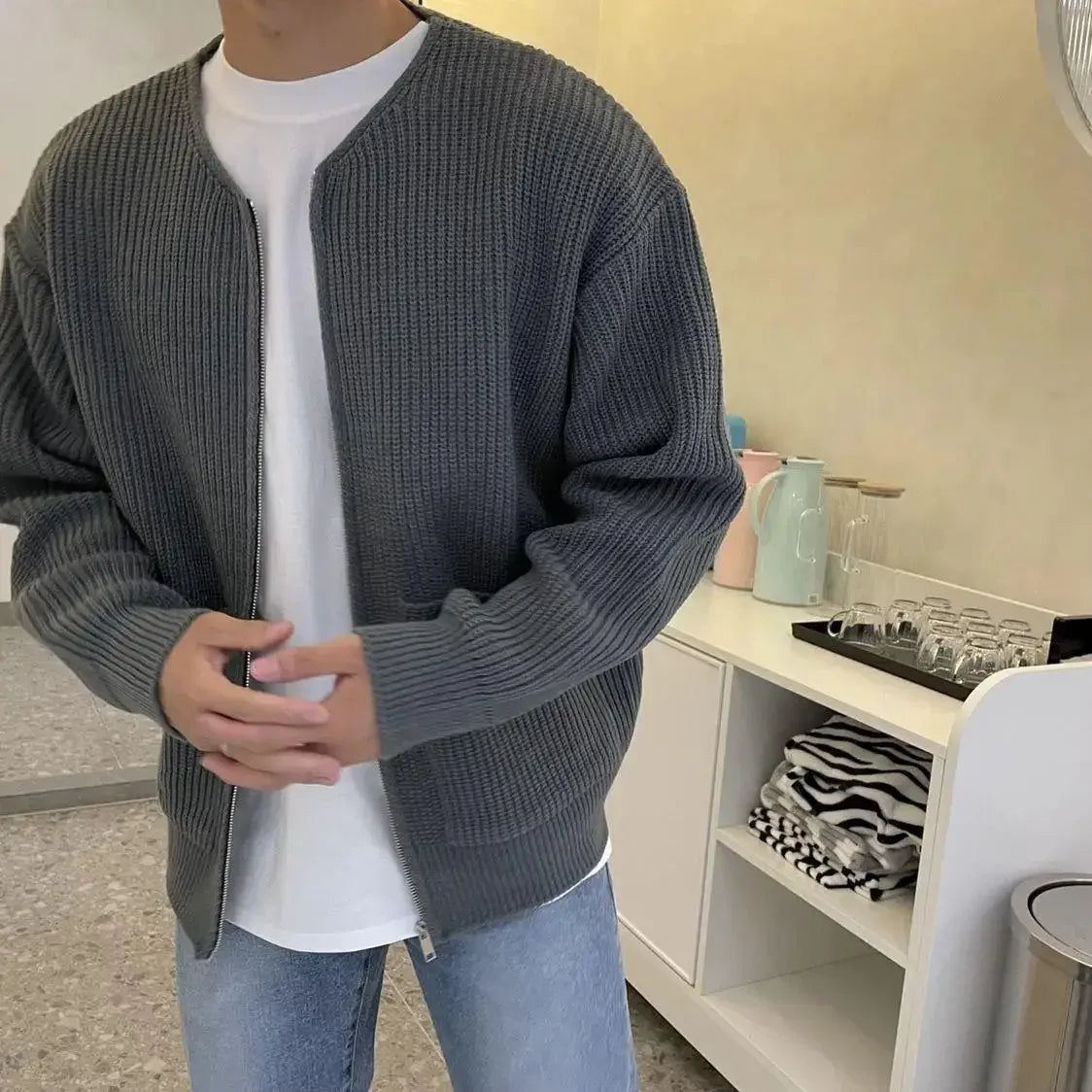Lyndon Crew Knit Cardigan