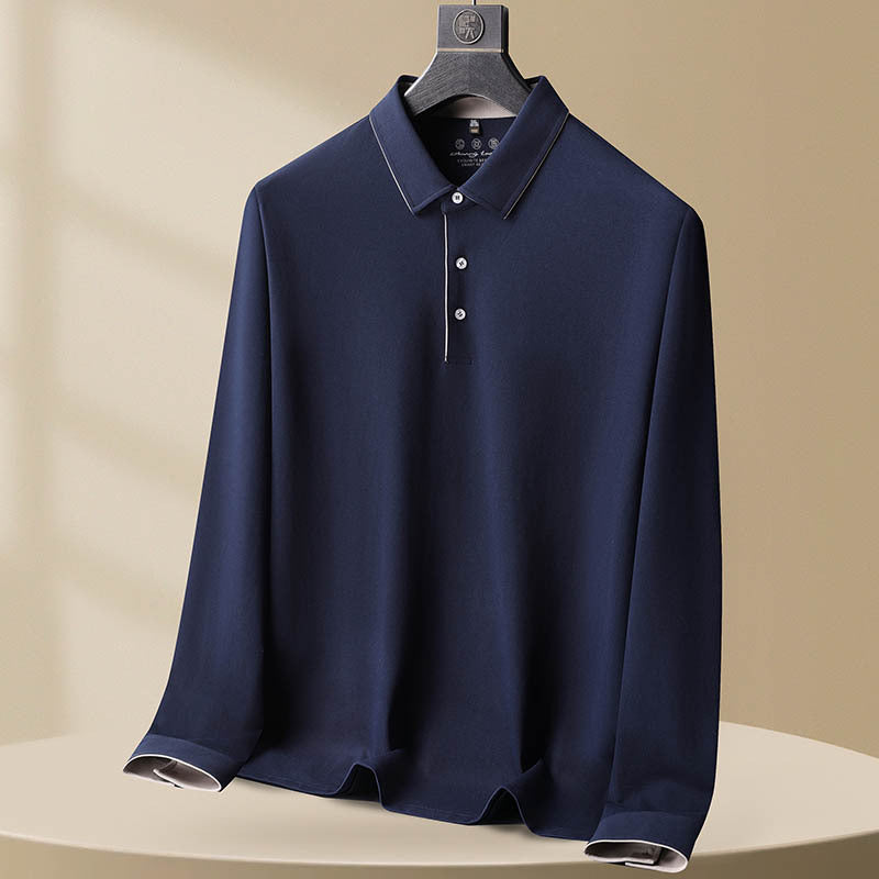 Hensu Cotton Long Sleeve Polo