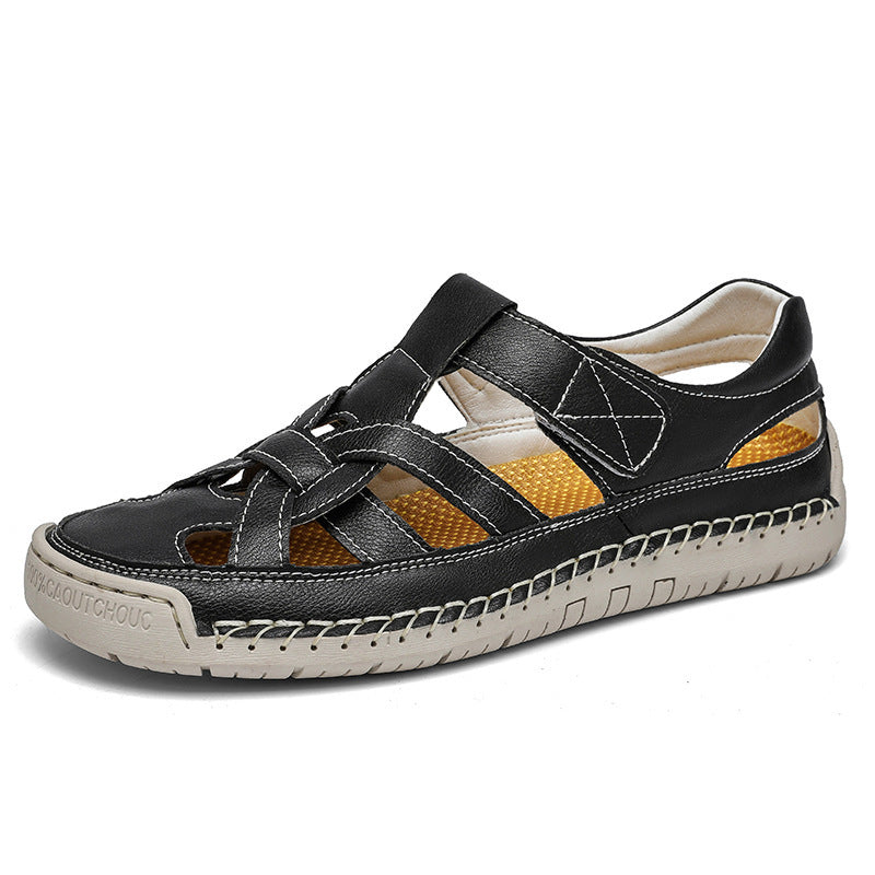 Caspian Hollow Leather Sandals