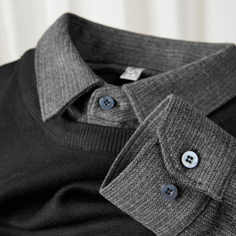 Edgar Wool Two-Tone Shirt