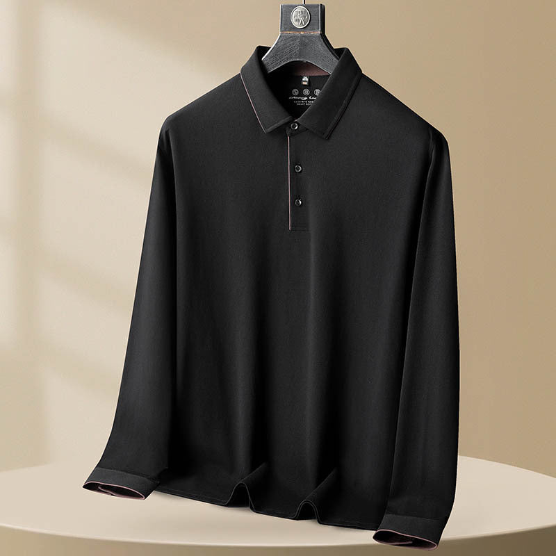 Hensu Cotton Long Sleeve Polo