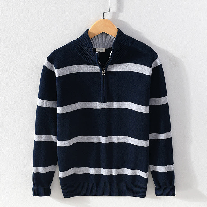 Hiro Cotton Quarter-Zip Sweater