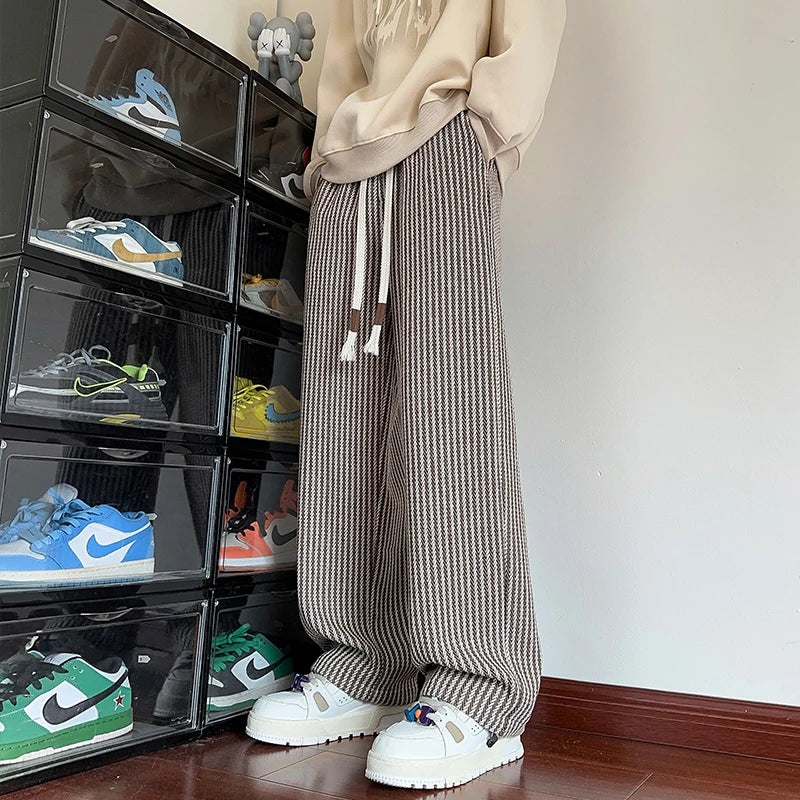 Sutton Herringbone Wide-Leg Pants