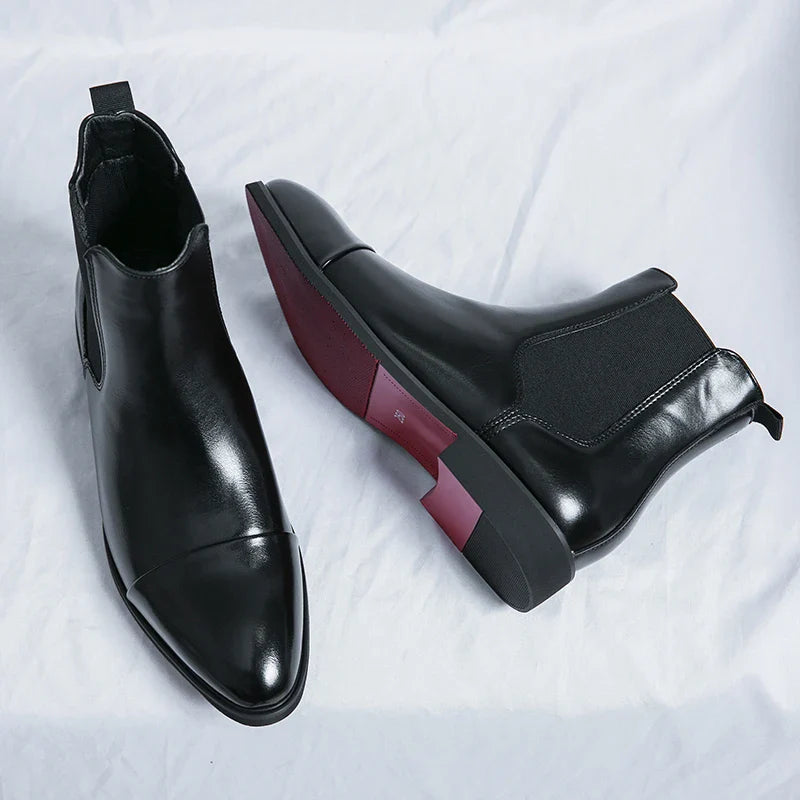 Belucio Leather Chelsea Boots