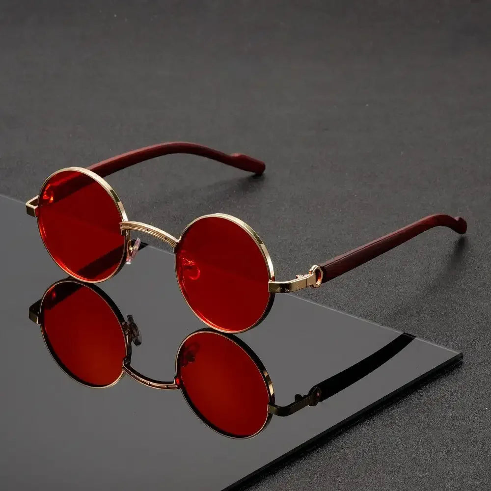 Venezia Round Wood Sunglasses