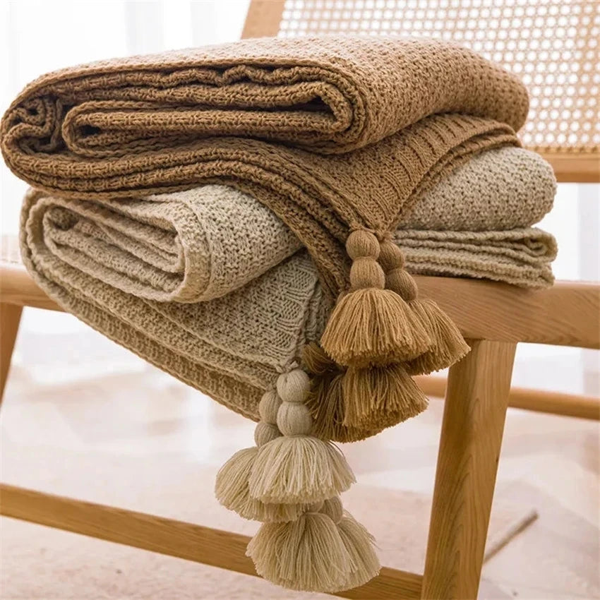 Scandinavian Bamboo Throw Blanket