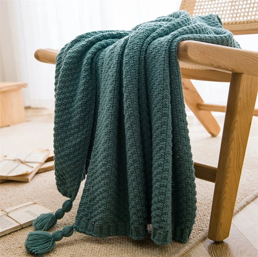 Scandinavian Bamboo Throw Blanket