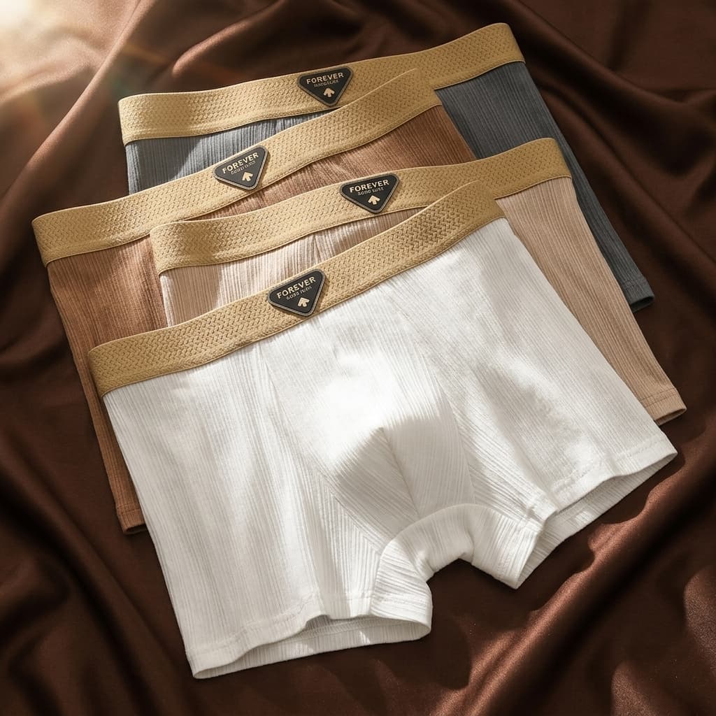 Kuro Ribbed Organic Cotton Boxer Briefs Set